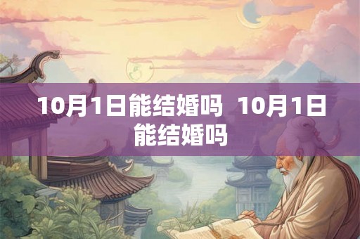 10月1日能结婚吗  10月1日能结婚吗