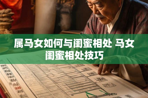 属马女如何与闺蜜相处 马女闺蜜相处技巧