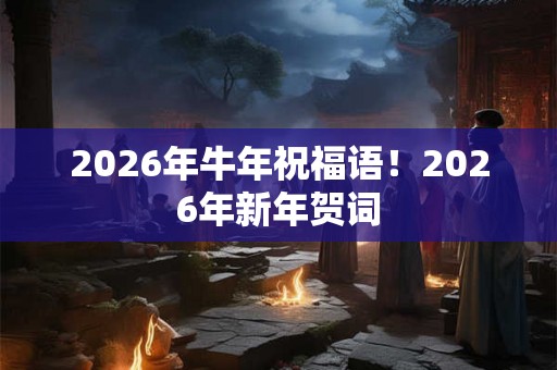 2026年牛年祝福语!2026年新年贺词 2026年牛年祝福语!2026年新年贺词