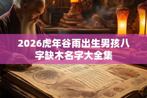 2026虎年谷雨出生男孩八字缺木名字大全集