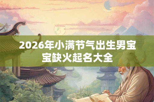 2026年小满节气出生男宝宝缺火起名大全