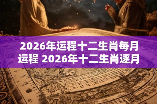 2026年运程十二生肖每月运程 2026年十二生肖逐月运势如何