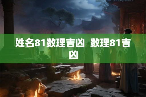 姓名81数理吉凶  数理81吉凶
