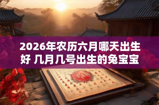 2026年农历六月哪天出生好 几月几号出生的兔宝宝命好