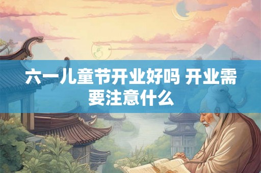 六一儿童节开业好吗 开业需要注意什么