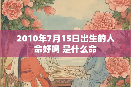 2010年7月15日出生的人命好吗 是什么命 2010年7月15日出生的人命好吗 是什么命