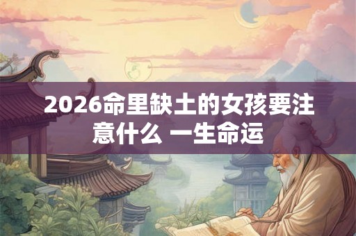 2026命里缺土的女孩要注意什么 一生命运 2026命里缺土的女孩要注意什么 一生命运