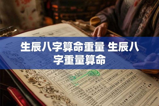 生辰八字算命重量 生辰八字重量算命