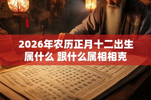 2026年农历正月十二出生属什么 跟什么属相相克