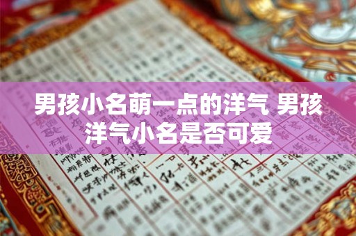 男孩小名萌一点的洋气 男孩洋气小名是否可爱