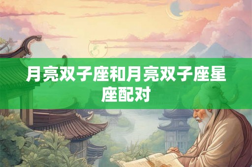 月亮双子座和月亮双子座星座配对