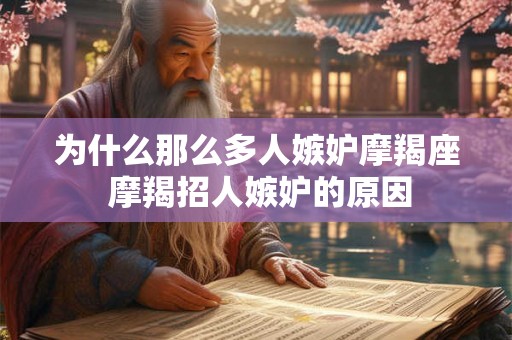 为什么那么多人嫉妒摩羯座 摩羯招人嫉妒的原因