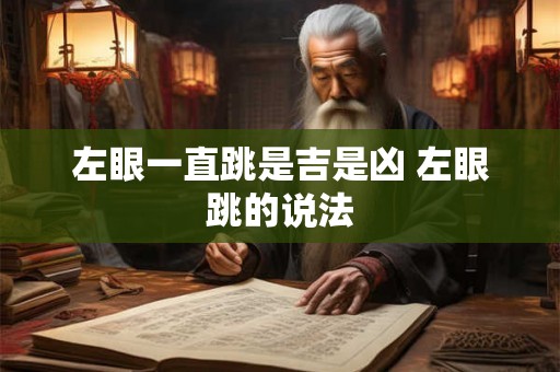 左眼一直跳是吉是凶 左眼跳的说法