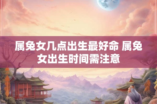 属兔女几点出生最好命 属兔女出生时间需注意