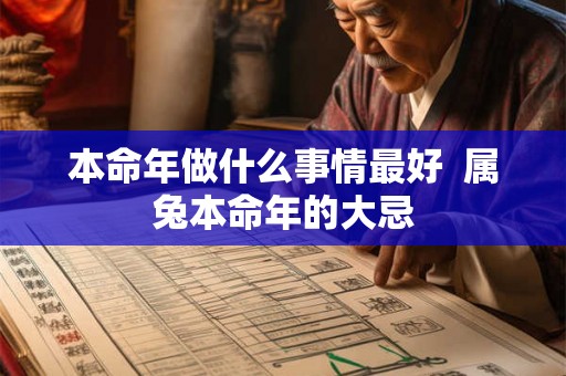 本命年做什么事情最好  属兔本命年的大忌