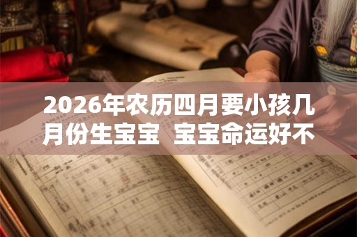 2026年农历四月要小孩几月份生宝宝  宝宝命运好不好