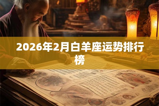 2026年2月白羊座运势排行榜
