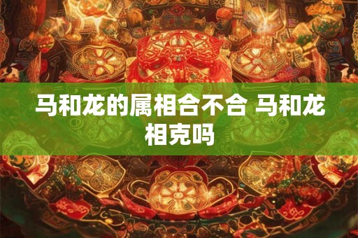 马和龙的属相合不合 马和龙相克吗