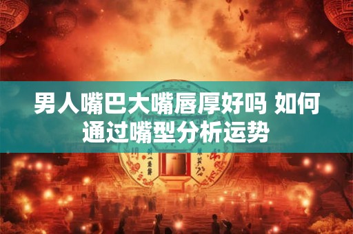 男人嘴巴大嘴唇厚好吗 如何通过嘴型分析运势