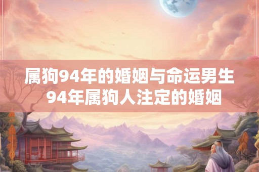 属狗94年的婚姻与命运男生  94年属狗人注定的婚姻