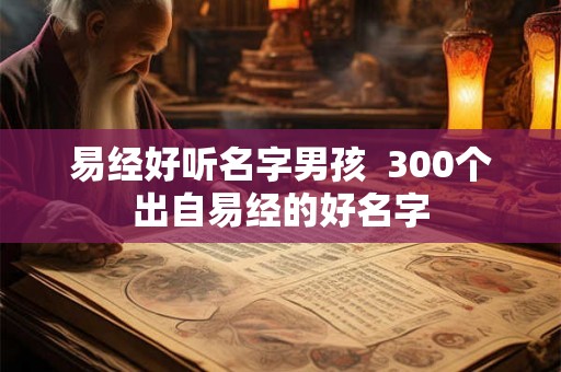 易经好听名字男孩  300个出自易经的好名字