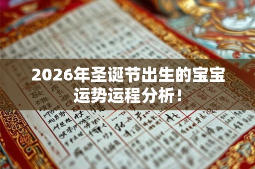 2026年圣诞节出生的宝宝运势运程分析！