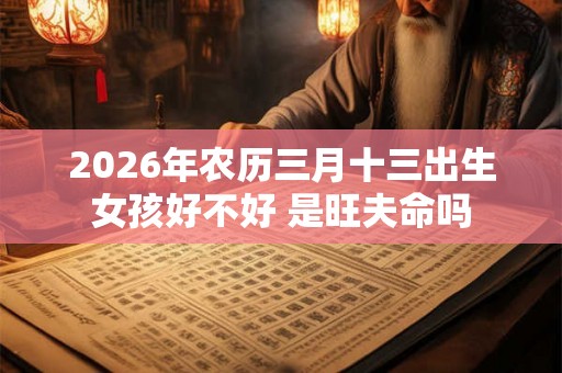 2026年农历三月十三出生女孩好不好 是旺夫命吗