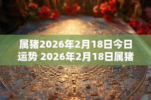 属猪2026年2月18日今日运势 2026年2月18日属猪人运势 属猪2026年2月18日今日运势 2026年2月18日属猪人运势