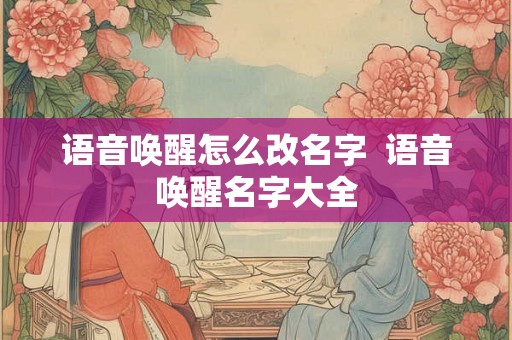 语音唤醒怎么改名字  语音唤醒名字大全