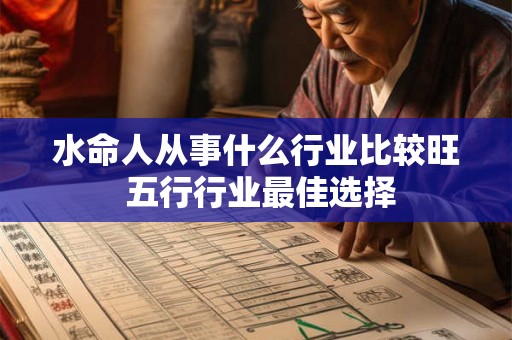 水命人从事什么行业比较旺 五行行业最佳选择