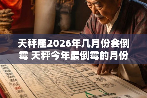 天秤座2026年几月份会倒霉 天秤今年最倒霉的月份