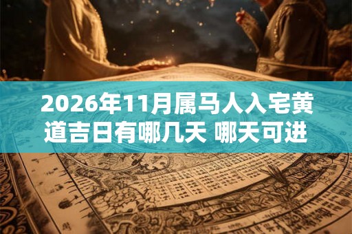 2026年11月属马人入宅黄道吉日有哪几天 哪天可进新家