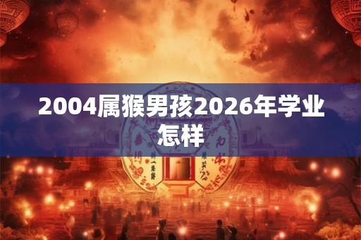 2004属猴男孩2026年学业怎样
