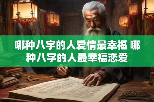 哪种八字的人爱情最幸福 哪种八字的人最幸福恋爱