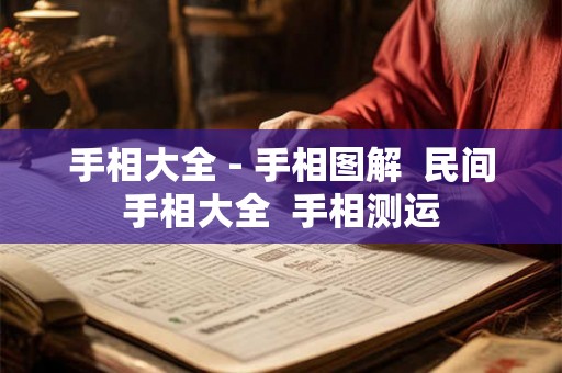 手相大全 - 手相图解  民间手相大全  手相测运