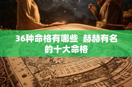 36种命格有哪些  赫赫有名的十大命格