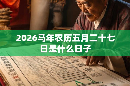 2026马年农历五月二十七日是什么日子