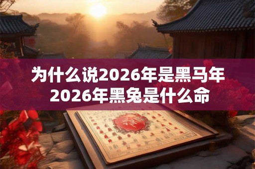 为什么说2026年是黑马年 2026年黑兔是什么命 为什么说2026年是黑马年 2026年黑兔是什么命