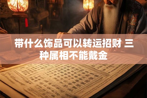 带什么饰品可以转运招财 三种属相不能戴金