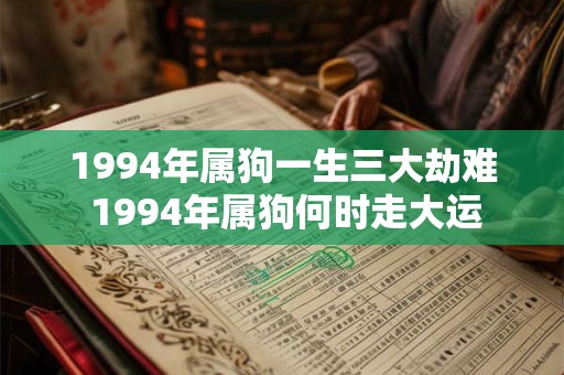 1994年属狗一生三大劫难 1994年属狗何时走大运