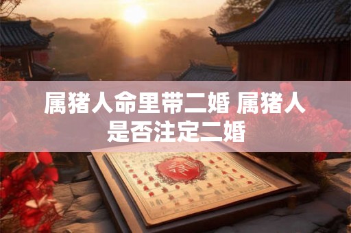 属猪人命里带二婚 属猪人是否注定二婚