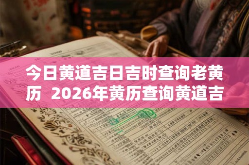 今日黄道吉日吉时查询老黄历  2026年黄历查询黄道吉日