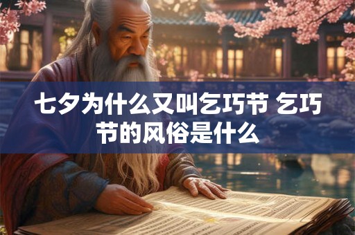 七夕为什么又叫乞巧节 乞巧节的风俗是什么 七夕为什么又叫乞巧节 乞巧节的风俗是什么