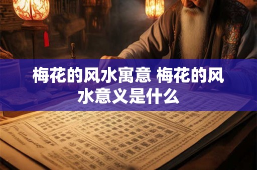 梅花的风水寓意 梅花的风水意义是什么 梅花的风水寓意 梅花的风水意义是什么