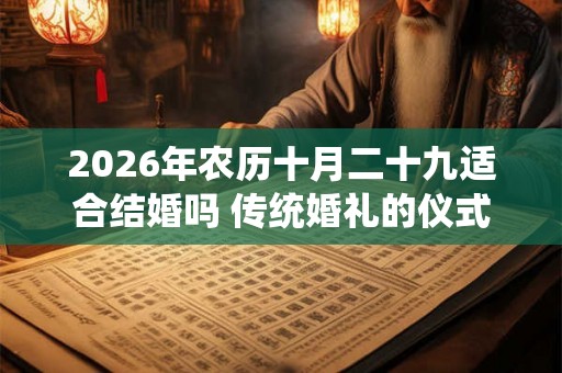 2026年农历十月二十九适合结婚吗 传统婚礼的仪式