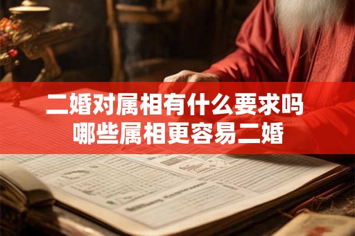 二婚对属相有什么要求吗 哪些属相更容易二婚
