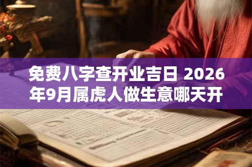 免费八字查开业吉日 2026年9月属虎人做生意哪天开业好