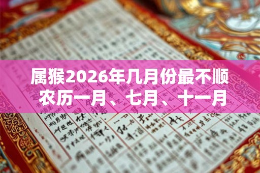 属猴2026年几月份最不顺 农历一月、七月、十一月