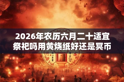 2026年农历六月二十适宜祭祀吗用黄烧纸好还是冥币好