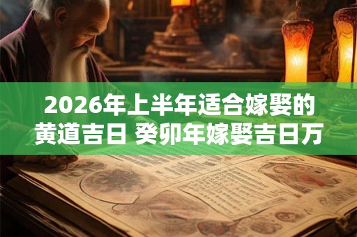 2026年上半年适合嫁娶的黄道吉日 癸卯年嫁娶吉日万历表